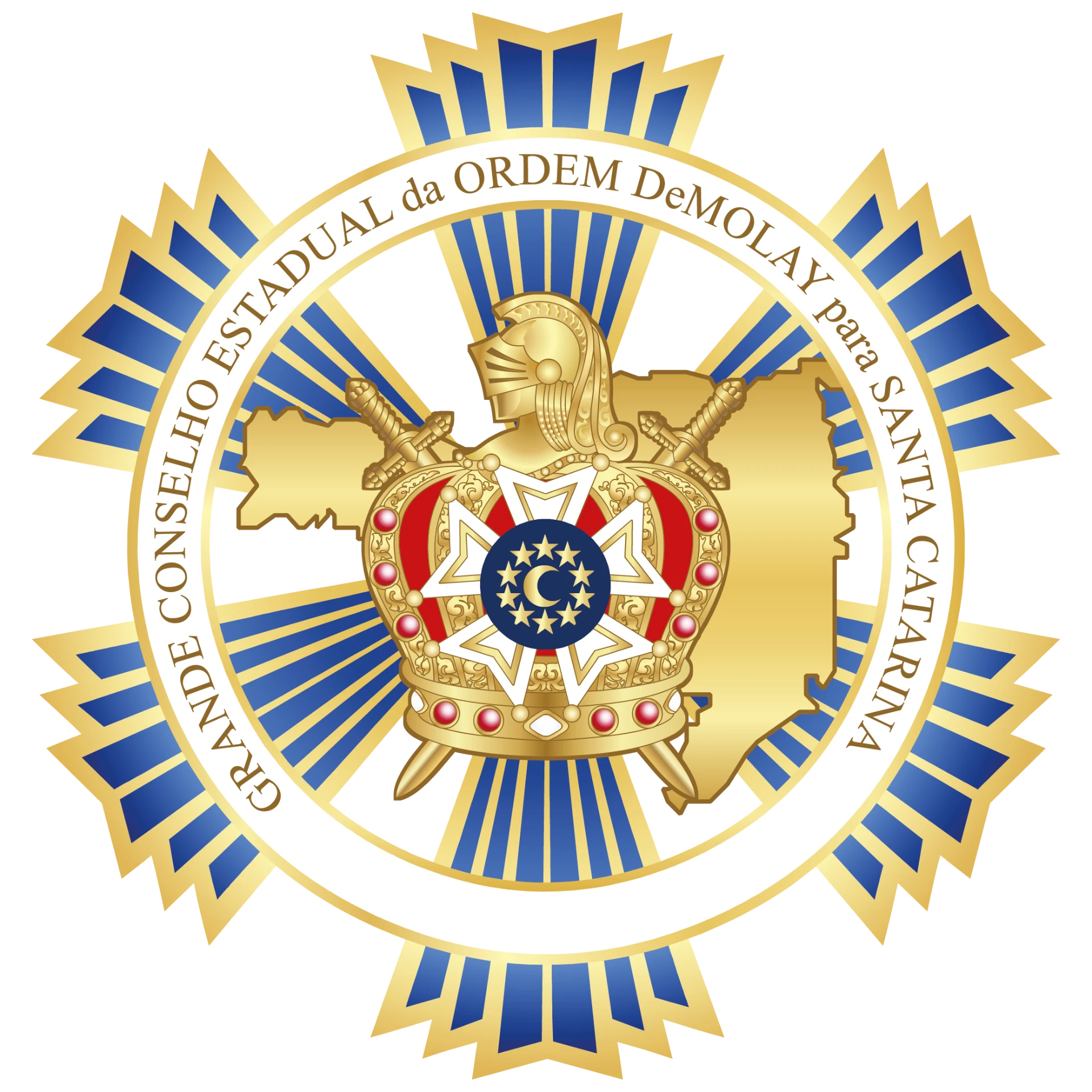 Brasão do Grande Conselho Estadual da Ordem DeMolay para Santa Catarina