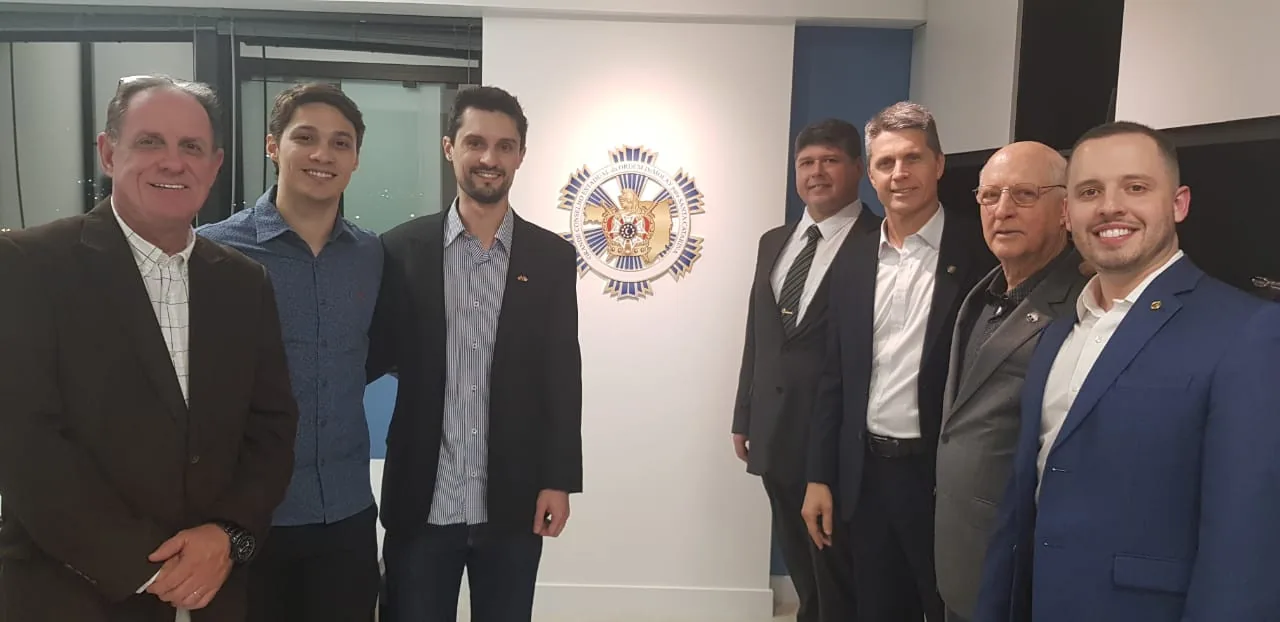 Autoridades presentes na inauguração da sede do GCE-SC